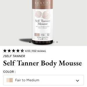 Beauty by Earth Self Tanner Mousse